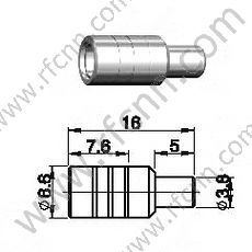 SMB Crimpo femenino para RG405 RF Conector