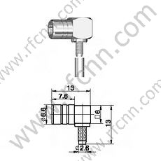 Ángulo derecho del engarño masculino de SMB para el conector RG174 RF