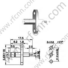 Conector de micro-tira de brida femenina SMB